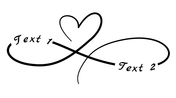 Infinity 32: Black Infinity Symbol Image with free personal text
