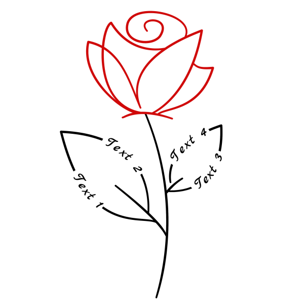 Flower 5: Rose Symbol Image with personal text