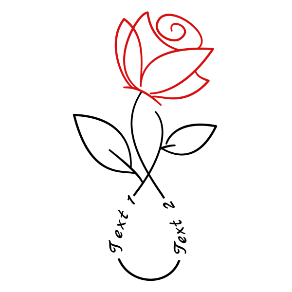 Flower 9: Rose Infinity Symbol Image with personal text
