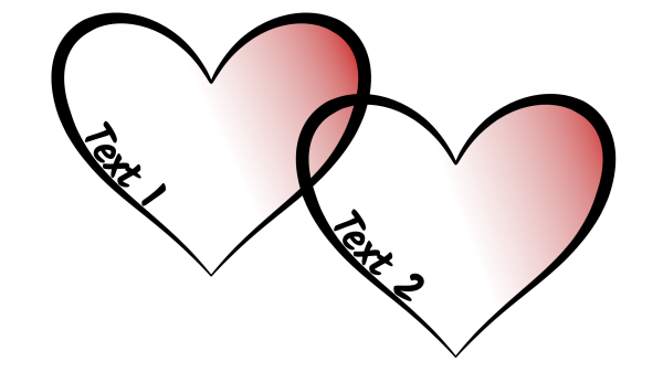Heart 138: Customizable Black Heart Tattoo Design Template with Customizable Text.