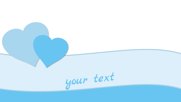 Free Blue Heart Image for child birth with personal text