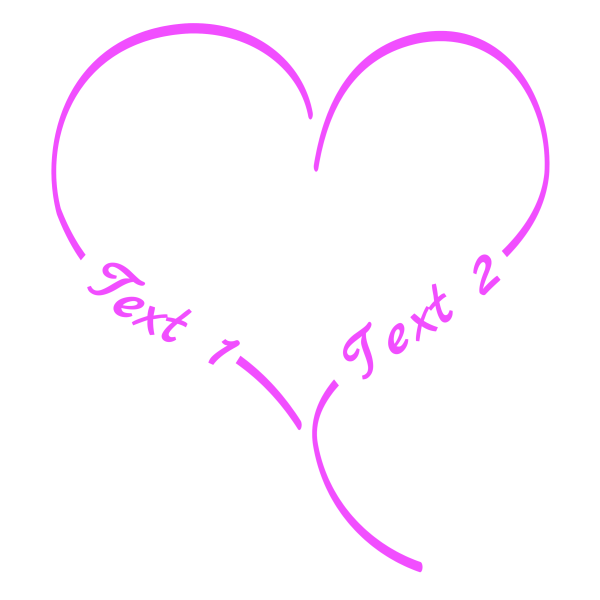 Heart 77: Violet Heart Symbol Image with your personal text