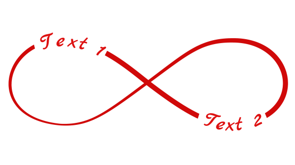 Infinity 133: Red Infinity Symbol Tattoo with customizable text
