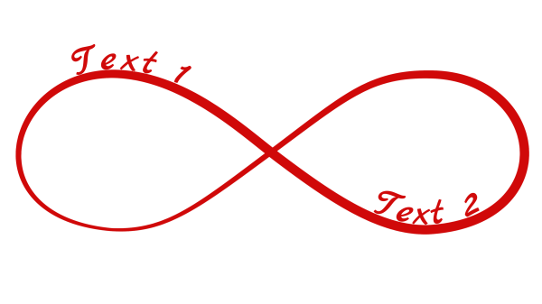 Infinity 136: Red Infinity Symbol Tattoo with customizable text