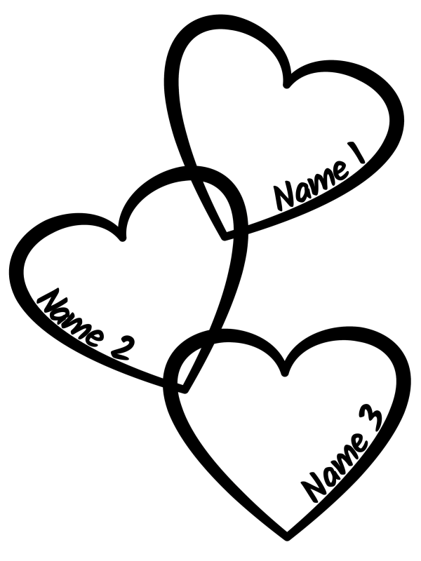 Heart Symbol with custom names